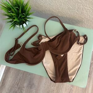 OneOne Swimwear Brown Underwire Bikini Set!🪐